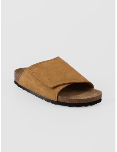 Sandalia Cork Brown BIRKENSTOCK Solana VL de ante con cierre ancho de velcro