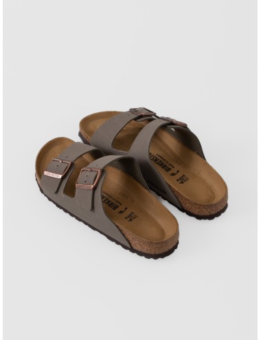 Sandalia stone BIRKENSTOCK Arizona BS con Birko-Flor nubuck y dos correas ajustables