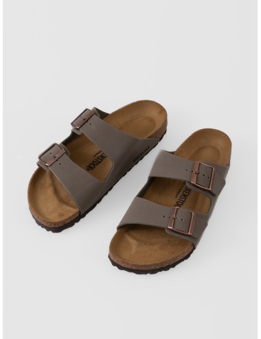 Sandalia stone BIRKENSTOCK Arizona BS con Birko-Flor nubuck y dos correas ajustables
