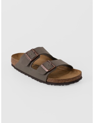 Sandalia stone BIRKENSTOCK Arizona BS con Birko-Flor nubuck y dos correas ajustables