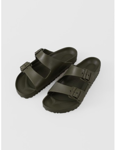 Sandalia khaki BIRKENSTOCK Arizona EVA con dos correas ajustables y construcción ligera