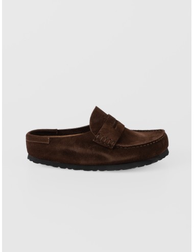 Zueco carafe BIRKENSTOCK Naples Wrapped de ante con empeine tipo mocasín