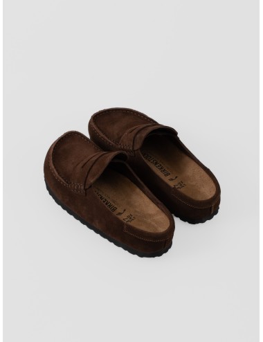 Zueco carafe BIRKENSTOCK Naples Wrapped de ante con empeine tipo mocasín