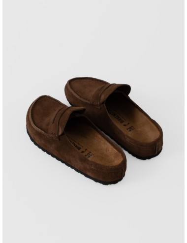 Zueco carafe BIRKENSTOCK Naples Wrapped de ante con empeine tipo mocasín