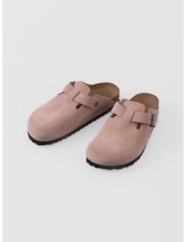Zueco Pink Clay BIRKENSTOCK Boston BS de ante con correa ajustable