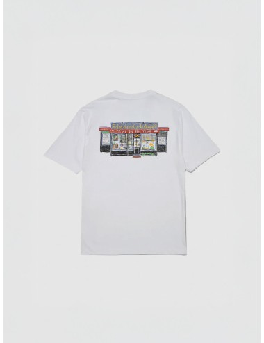 Camiseta blanca Edmmond Studios Antiques con gráfico de escaparate en la espalda