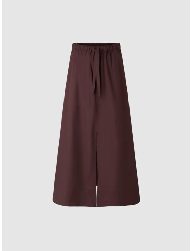 Pantalón amplio color figue Soeur Agadir con cintura elástica y lazo ajustable