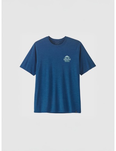 Camiseta Light Clement Blue Patagonia Great Waves con gráfico de ola y estampado trasero grande