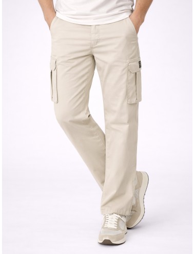 Pantalón cargo beige Ecoalf Ethicargo Pants Man con cintura elástica y bolsillos laterales