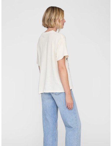 Camiseta off white Anine Bing Cade Wildflowers con gráfico frontal y logo estampado