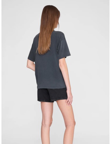 Camiseta Washed Grey Anine Bing Cade Palms con gráfico frontal de palmeras y logo Los Angeles