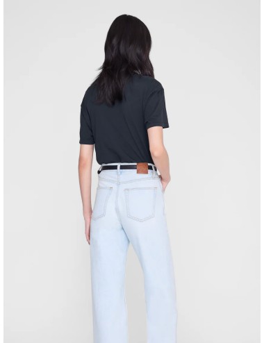 Camiseta vintage black Anine Bing Wagner Tiger con gráfico frontal de tigre y logo estampado