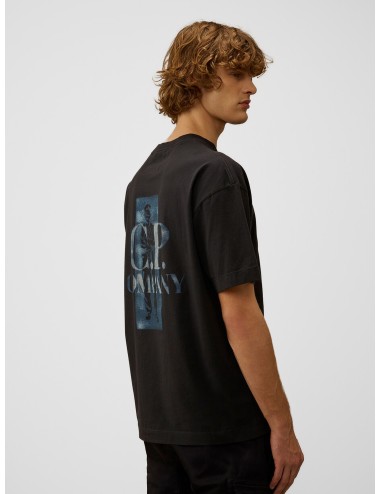 Camiseta manga corta Total Eclipse C.P. Company con logo en pecho y gráfico estampado en la espalda