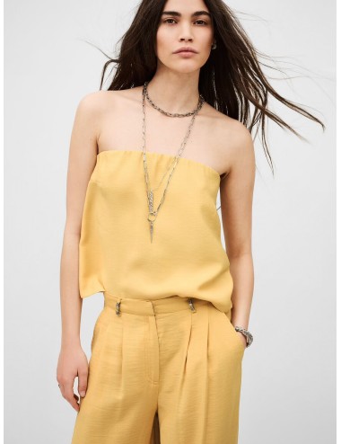 Bustier Paille ba&sh Deborah palabra de honor con escote recto y acabado satinado