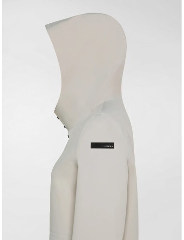 Sudadera white RRD Montecristo con capucha amplia y cierre frontal de contraste