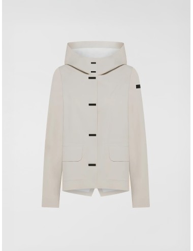 Sudadera white RRD Montecristo con capucha amplia y cierre frontal de contraste