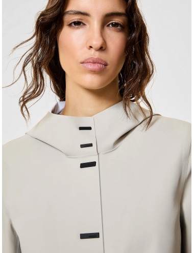 Sudadera white RRD Montecristo con capucha amplia y cierre frontal de contraste