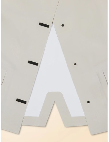 Sudadera white RRD Montecristo con capucha amplia y cierre frontal de contraste