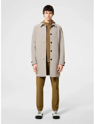 Abrigo white RRD Montecristo con capucha desmontable en contraste y cierre oculto