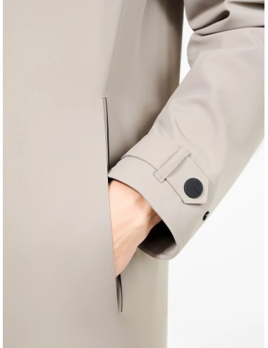 Abrigo white RRD Montecristo con capucha desmontable en contraste y cierre oculto