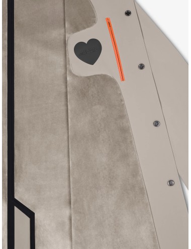 Abrigo white RRD Montecristo con capucha desmontable en contraste y cierre oculto