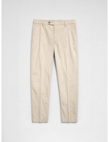 Pantalón chino beige Les Héritiers MASNOU PANT con corte regular y construcción sartorial