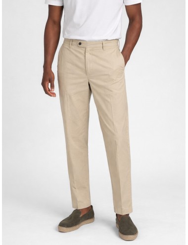 Pantalón chino beige Les Héritiers MASNOU PANT con corte regular y construcción sartorial
