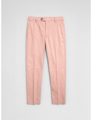 Pantalón chino rose dust Les Héritiers MASNOU PANT con corte regular y construcción sartorial
