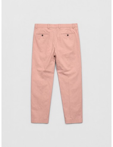 Pantalón chino rose dust Les Héritiers MASNOU PANT con corte regular y construcción sartorial
