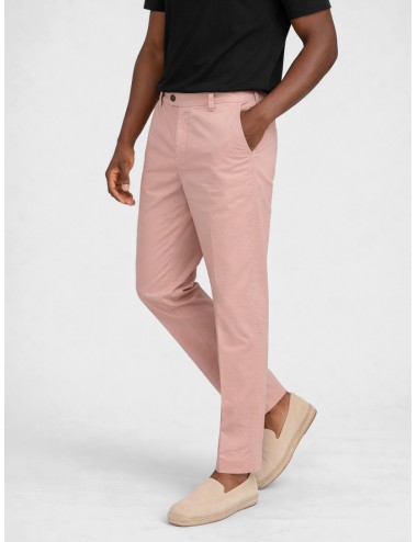 Pantalón chino rose dust Les Héritiers MASNOU PANT con corte regular y construcción sartorial