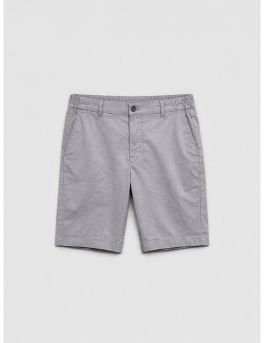 Bermuda chino antracita Les Héritiers BER-MUT con ajuste slim y cintura parcialmente elástica