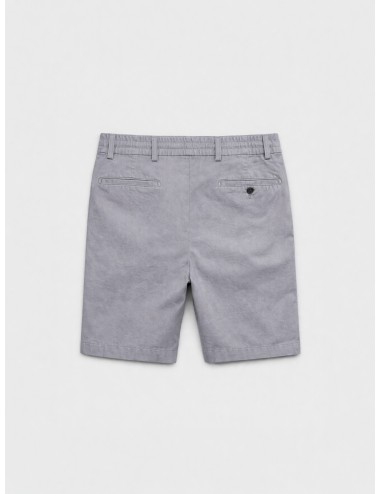 Bermuda chino antracita Les Héritiers BER-MUT con ajuste slim y cintura parcialmente elástica