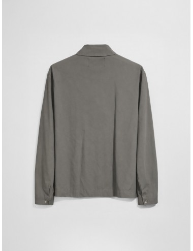 Chaqueta worker técnica khaki Les Héritiers WORK TECH con cremallera de doble carro y cuello camisero