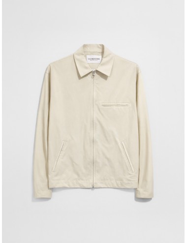 Chaqueta worker técnica white vintage Les Héritiers WORK TECH con cremallera de doble carro
