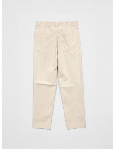 Pantalón técnico white vintage Les Héritiers TECH PANT con corte relajado y dos pinzas delanteras