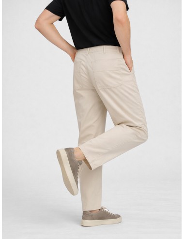 Pantalón técnico white vintage Les Héritiers TECH PANT con corte relajado y dos pinzas delanteras