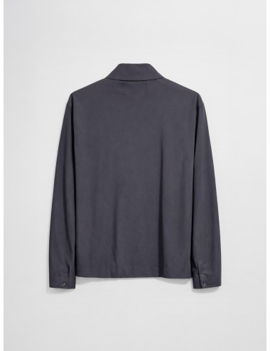 Chaqueta worker técnica navy Les Héritiers WORK TECH con cremallera de doble carro y cuello camisero