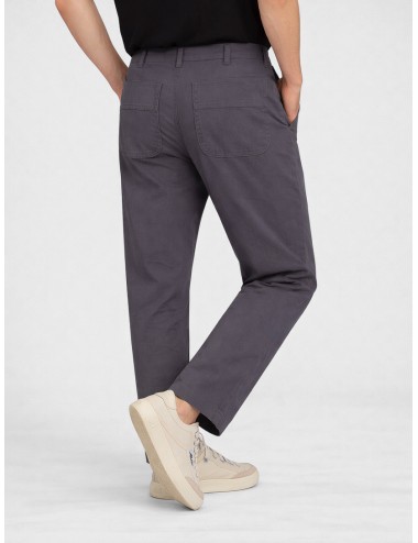 Pantalón técnico navy Les Héritiers TECH PANT con corte relajado y dos pinzas delanteras