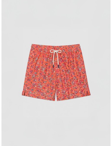 Bañador estampado coral Les Héritiers Captain 4 con floral gráfico