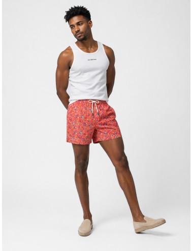 Bañador estampado coral Les Héritiers Captain 4 con floral gráfico