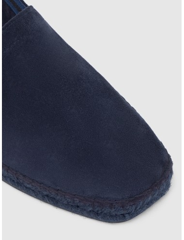 Alpargata CASTAÑER PABLO C en azul oscuro con serraje azul oscuro y yute teñido