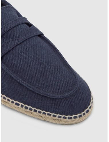 Alpargata CASTAÑER NACHO en azul oxford con algodón orgánico y suela de yute