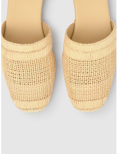 Alpargata CASTAÑER GOLDIE en natural con rafia natural bordada