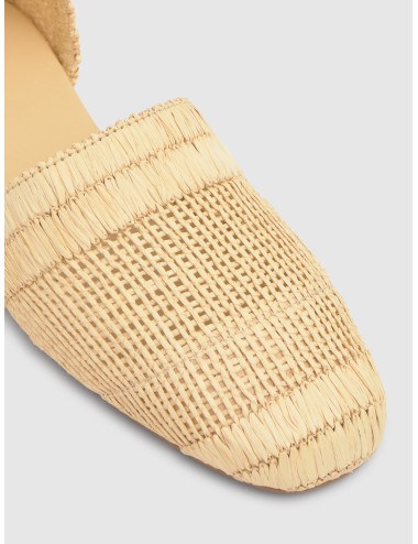 Alpargata CASTAÑER GOLDIE en natural con rafia natural bordada