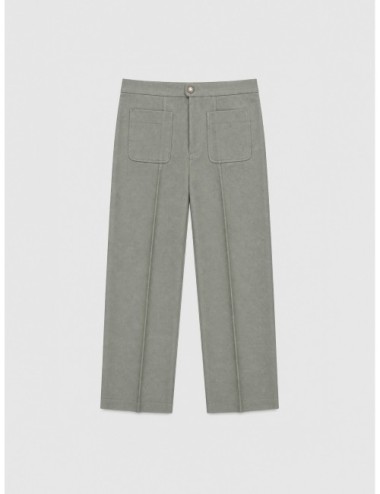 Pantalón gris SOEUR de corte recto y cintura limpia