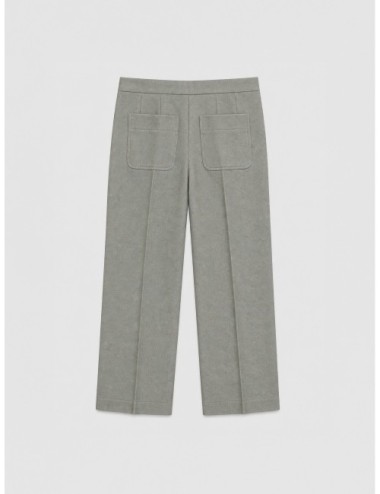 Pantalón gris SOEUR de corte recto y cintura limpia