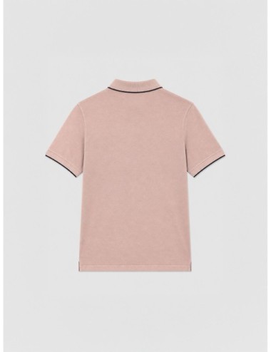 Polo rosa empolvado Herno con perfil oscuro y logo bordado