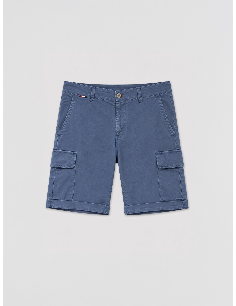 Bermuda cargo azul navy Mason's con bolsillos de tapa laterales