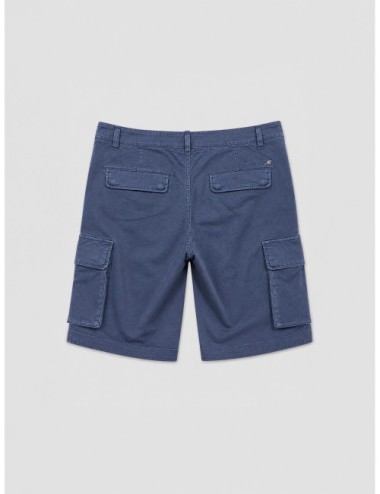 Bermuda cargo azul navy Mason's con bolsillos de tapa laterales