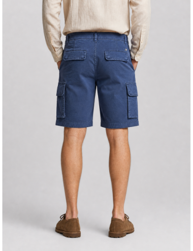 Bermuda cargo azul navy Mason's con bolsillos de tapa laterales